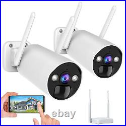 Wireless Home Security Camera 2Pcs IP Cameras Outdoor WIFI CCTV IR Two-way audio