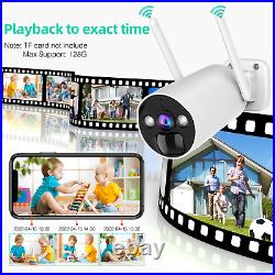 Wireless Home Security Camera 2Pcs IP Cameras Outdoor WIFI CCTV IR Two-way audio