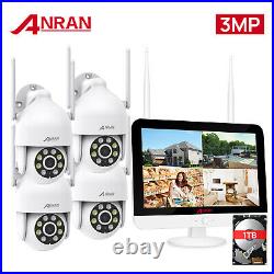 Wireless IP Audio Security Camera System Outdoor WiFi CCTV Dome Pan/tilt 1TB HDD