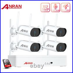 Wireless IP Security Camera System Outdoor 3MP WIFI CCTV Audio Home 8CH NVR 2TB