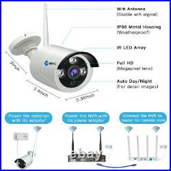 Wireless Outdoor Security Camera System 8CH NVR HD 2MP CCTV Kit with 1TB HDD