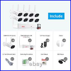 Wireless Outdoor Security Camera System Home WIFI CCTV Audio Camera 8CH NVR 1TB