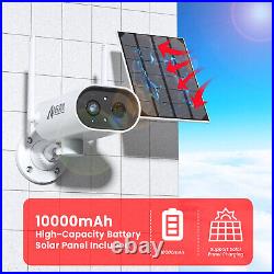 Wireless Security Camera Solar Battery Powered 180° Pan Outdoor Wifi CCTV System
