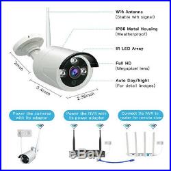 Wireless Security Camera System 4CH HD 1080P CCTV WIFI Kit NVR Outdoor