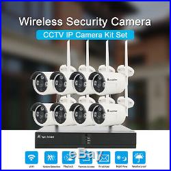 Wireless Security Camera System 8CH HD 1080P CCTV WIFI Kit NVR Outdoor