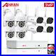 Wireless Security Camera System 8CH HD 3MP 1TB HDD CCTV WIFI NVR Outdoor Audio