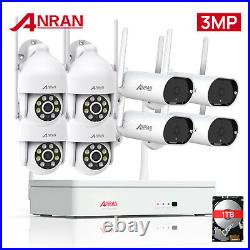 Wireless Security Camera System 8CH HD 3MP 1TB HDD CCTV WIFI NVR Outdoor Audio