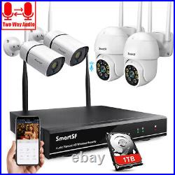 Wireless Security Camera System CCTV 3MP System 8CH 5MP NVR PTZ 2way Audio 1TB