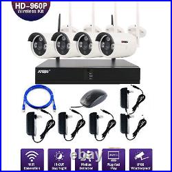 Wireless Security Camera System Home 960P HD 4CH WIFI NVR CCTV Outdoor Home US