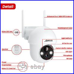 Wireless Security Camera System Outdoor Audio Battery CCTV Home 10''Monitor 1TB