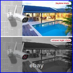 Wireless Security Camera System Outdoor Audio WiFi CCTV 3MP HD 12'' Monitor 1TB