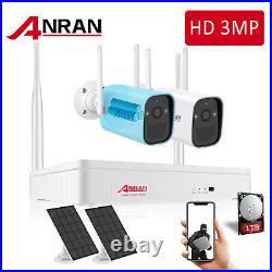 Wireless Security Camera System Outdoor Battery Solar Audio CCTV Wifi 8CH 2K NVR
