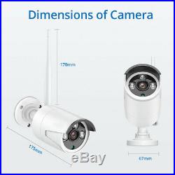 Wireless Security Camera System Outdoor HD 8CH 1080P NVR WIFI CCTV Video IR IP66