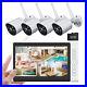 Wireless Security Camera System with Portable Monitor No WiFi 2-Way Audio LCD