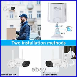 Wireless Security WIFI Camera System 3MP 8CH Outdoor 12'' Monitor CCTV IR Night