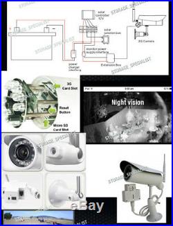 Wireless Solar Security Camera 3G GSM Alarm System Farm Video CCTV Outdoor Phone