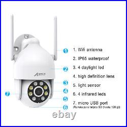 Wireless WiFi Security Camera System 8CH 12 Monitor NVR PTZ CCTV 2-Way Audio