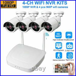 Wireless Wifi 4CH 1080N AHD 960P CCTV Camera Security System Set IR Night Vision
