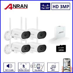 Wireless Wifi Security Camera System Outdoor Audio 4CH IP CCTV NVR Home IR Night