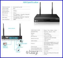 XVIM 1080P 3MP Wireless WiFi Security Camera System CCTV NVR With Hard Drive 1TB