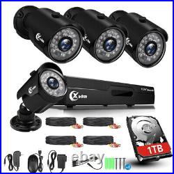 XVIM 1080P 4/8CH Outdoor Night Vision CCTV Security Camera System HDMI AHD DVR