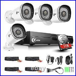 XVIM 1080P Outdoor Security Camera System Wired 8CH DVR Night Owl CCTV With 1TB