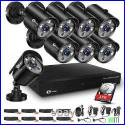 XVIM 1080P Outdoor Security System Camera CCTV 8CH H. 265 DVR Waterproof IR Night