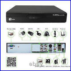 XVIM 4CH CCTV Security Camera System HDMI 1080P Outdoor Video Surveillance DVR