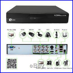 XVIM 8CH 1080P CCTV DVR 1500TVL Outdoor Home Surveillance Security Camera System