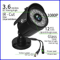 XVIM 8CH 1080P Outdoor 3000TVL CCTV Night Vision Security Camera System AHD DVR