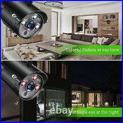 XVIM 8CH DVR CCTV 1080P Wired Home Outdoor Security Camera System 1TB Hard Drive