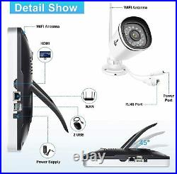 XVIM Wireless Security WiFi Camera System with12 Monitor Outdoor 1080P NVR 1TB