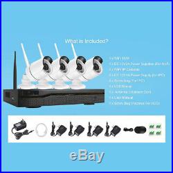 Xtech Wireless 4CH 1080P NVR Outdoor indoor WIFI Camera CCTV Security System Kit