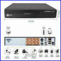 Xvim 8ch 1080p HDMI DVR CCTV Outdoor Security Camera System with 1TB Hard Drive