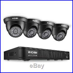 ZOSI 1080N Night Vision 8CH DVR IR CCTV Outdoor Home Security Camera Wire System