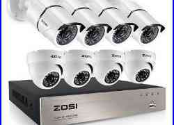 ZOSI 1080P 8CH 4in1 DVR with 8 2MP Outdoor CCTV IR-cut Home Security Camera System
