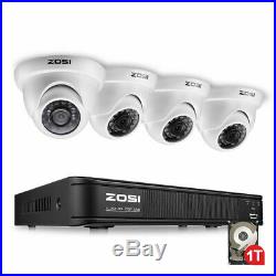 ZOSI 1080P 8CH HDMI DVR 1500TVL IR Outdoor CCTV Security Dome Camera System 1TB
