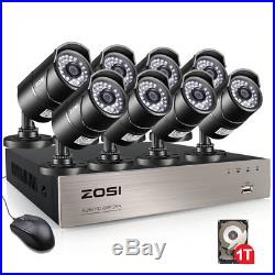 ZOSI 1080P HDMI 8CH DVR HD 720P Day Night Vision CCTV Security Camera System 1TB