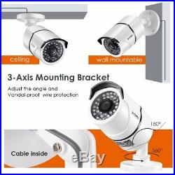 ZOSI 16 Ch Channel 1080p HDMI Surveillance CCTV DVR Security Camera System 2TB