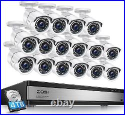 ZOSI 16CH 1080P DVR Security Camera CCTV System 4TB Motion Detect Email Alert IR