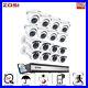 ZOSI 16CH 1080p Outdoor Home CCTV Security Camera System 5MP H. 265+DVR 2TB HDD