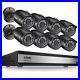 ZOSI 16CH 2MP H. 265+DVR 1080P Wired Security Camera System CCTV Remote Alerts