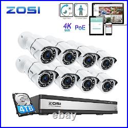 ZOSI 16CH 4K NVR 5MP POE Security Camera System CCTV 4TB IP Surveillance Outdoor