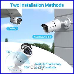 ZOSI 16CH 4K NVR 5MP POE Security Camera System CCTV 4TB IP Surveillance Outdoor