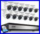 ZOSI 16CH DVR Security 100FT Bullet Camera HD Outdoor Day& Night CCTV System 2TB