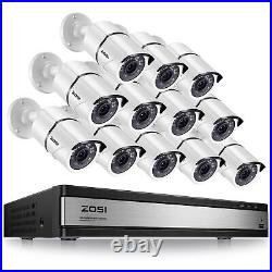 ZOSI 16CH H. 265+1080P Home Security Camera System 5MP Lite DVR Instant Alert IR