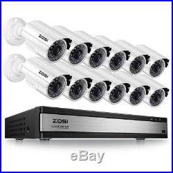 ZOSI 16CH HDMI DVR IR Night Vision 1080P Camera Outdoor CCTV Security System