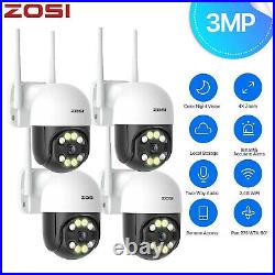 ZOSI 2-Way Audio 2K 3MP PTZ WIFI Outdoor CCTV Security Camera Auto tracking AI