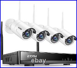 ZOSI 2MP NVR 1080P Wireless Security Camera System CCTV IP WiFi Outdoor IR Night