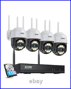 ZOSI 3MP Audio PT Wireless Security WiFi Camera System CCTV AI Human Detection